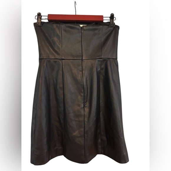 Hutch “Anthropologie”Faux Leather Strapless Mini Dress NWOT - Picture 3 of 3